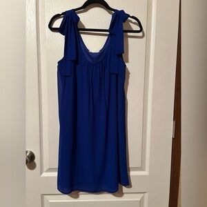 Entro Navy Tie-Shoulder Dress